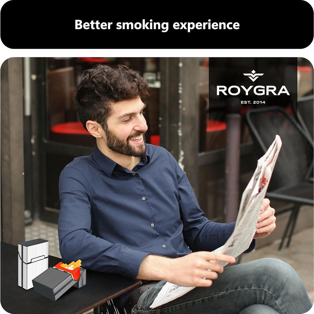 roygra Magnetic Cigarette Case (2 Pack), Daily Pre Roll Cone Holder Case