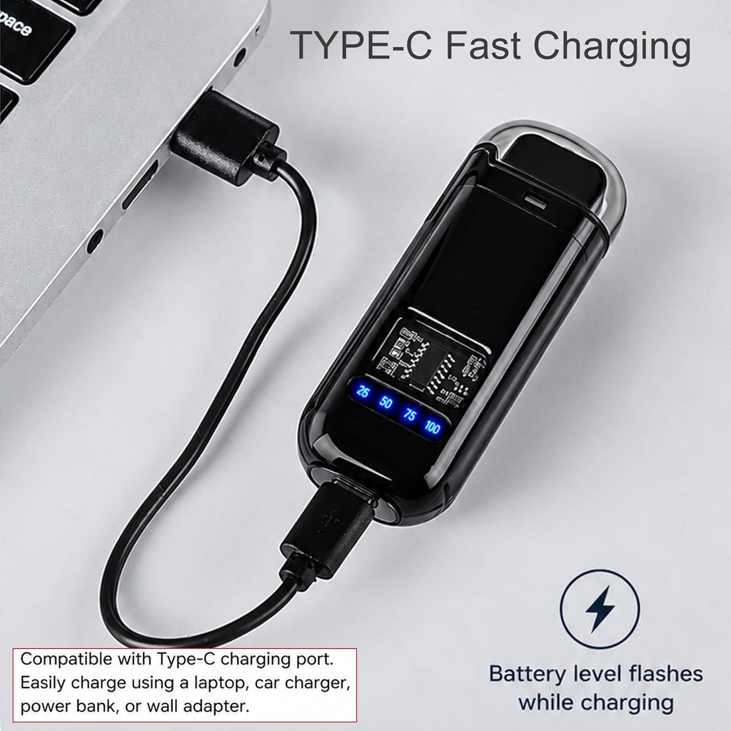 Electric Lighter, USB Rechargeable Windproof Dual Arc Lighter, Small Flameless Plasma Lighters for Outdoor, Camping, Kitchen,Boyfriends Father,Grill,Gifts,Candle,Indoors-Black A