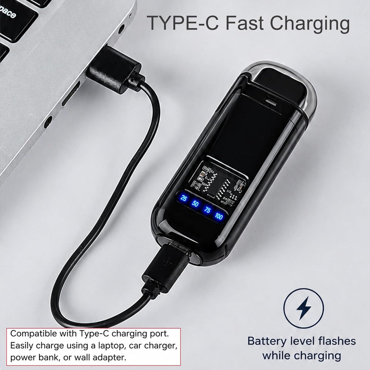 Electric Lighter, USB Rechargeable Windproof Dual Arc Lighter, Small Flameless Plasma Lighters for Outdoor, Camping, Kitchen,Boyfriends Father,Grill,Gifts,Candle,Indoors-Black A