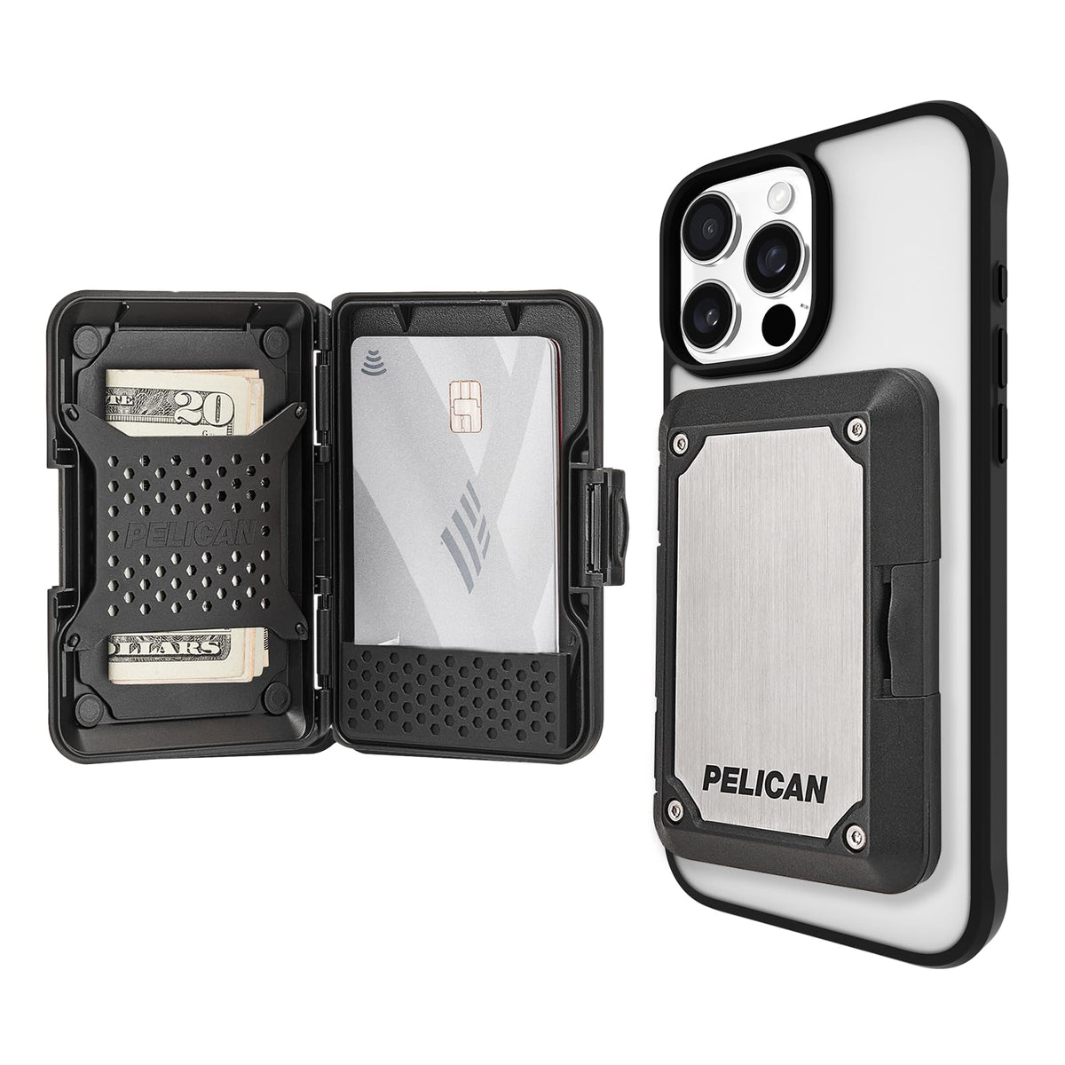 Pelican MagSafe Wallet for iPhone - Slim Magnetic Phone Wallet - Black