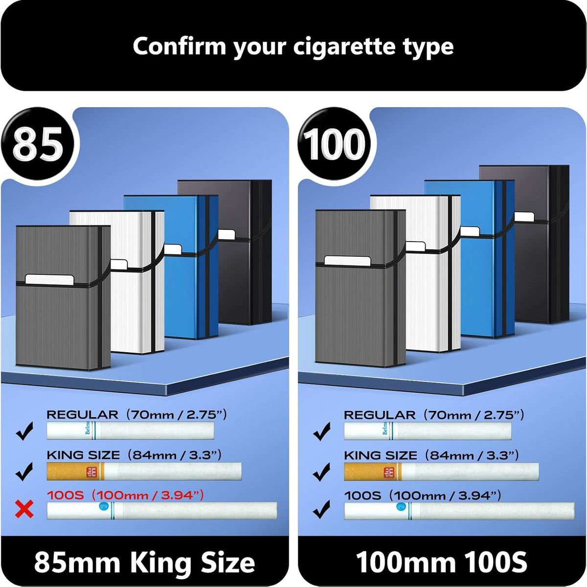 roygra Magnetic Cigarette Case (4 Pack), Daily Pre Roll Cone Holder Case