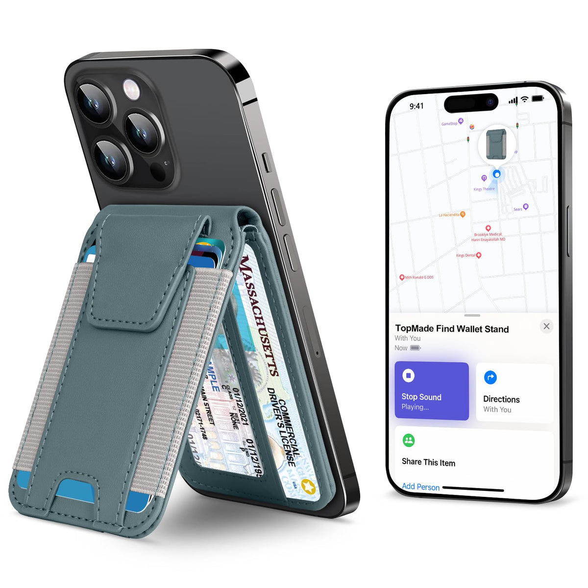 for MagSafe Wallet Works with Apple Find My, Strongest Magnetic Wallet