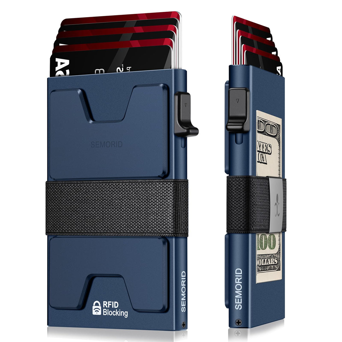 SEMORID RFID Blocking Slim Card Holder Wallet for Men Wallet Minimalist
