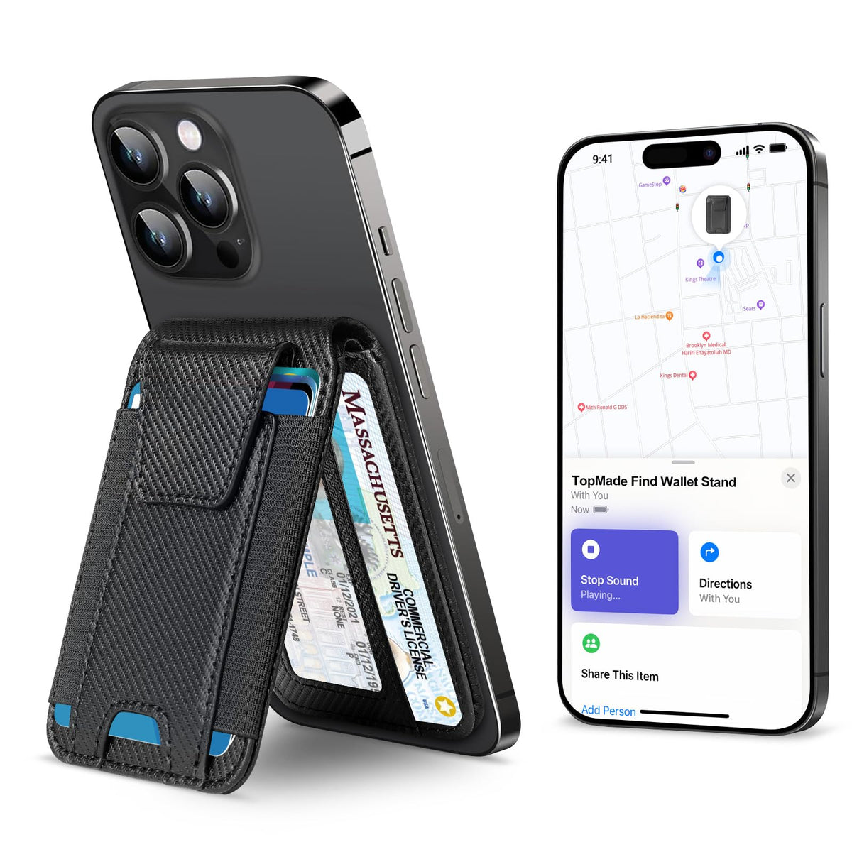 for MagSafe Wallet Works with Apple Find My, Strongest Magnetic Wallet