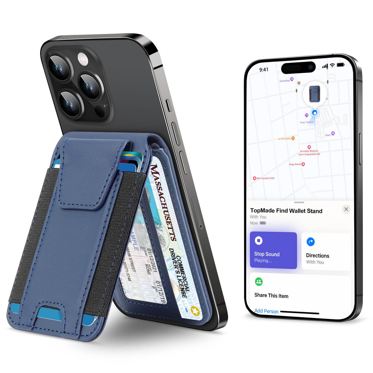 for MagSafe Wallet Works with Apple Find My, Strongest Magnetic Wallet