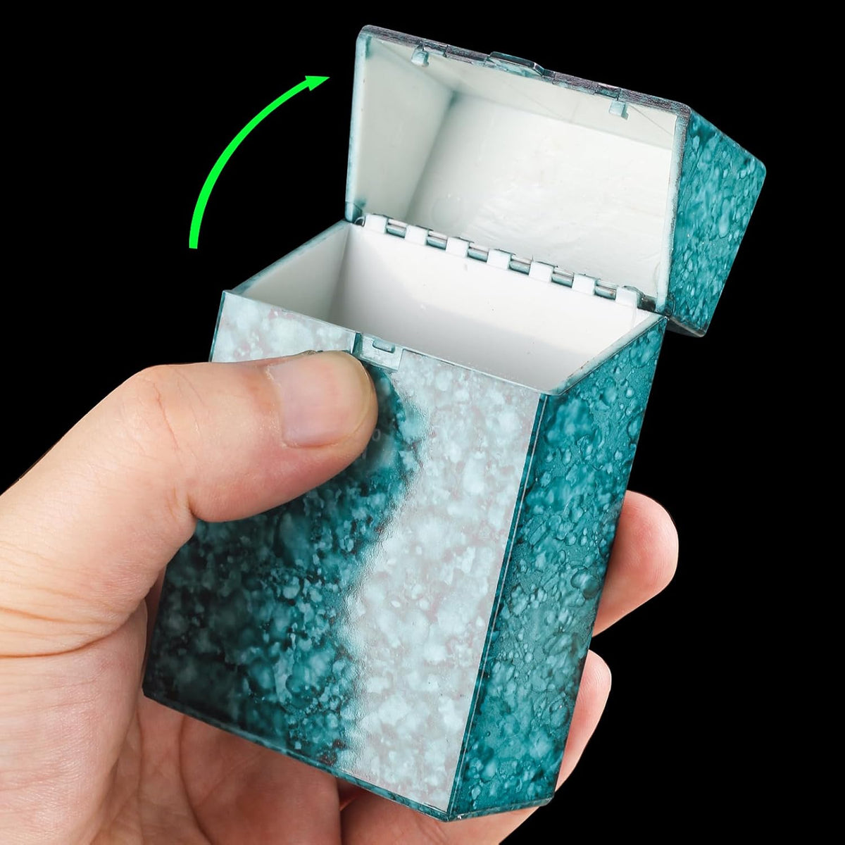 Cigarette Case King Size 85mm 3 Pack Holds 20 Capacity Push Open (Green A + Green B + Red)