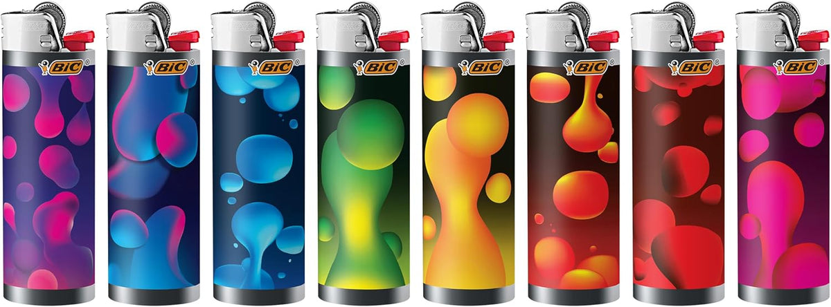 BIC Maxi Pocket Lighter, Special Edition Lava Series, 8 Count Pack of Lighters