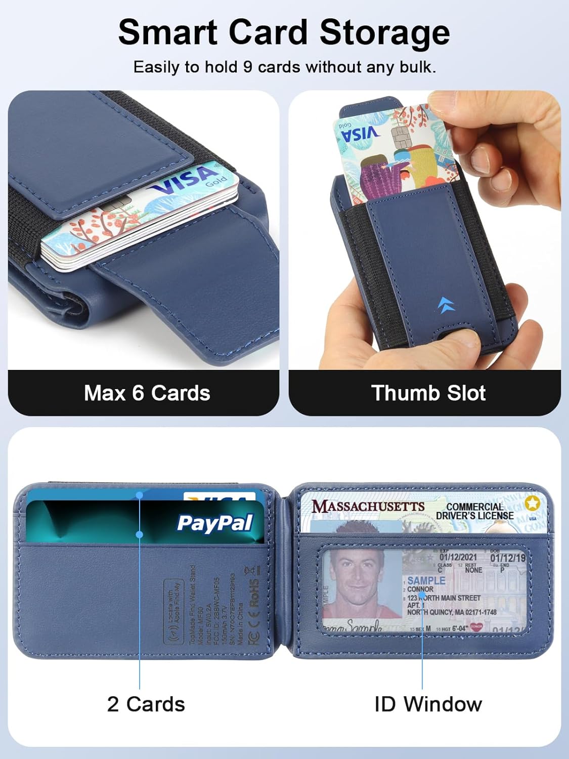 for MagSafe Wallet Works with Apple Find My, Strongest Magnetic Wallet