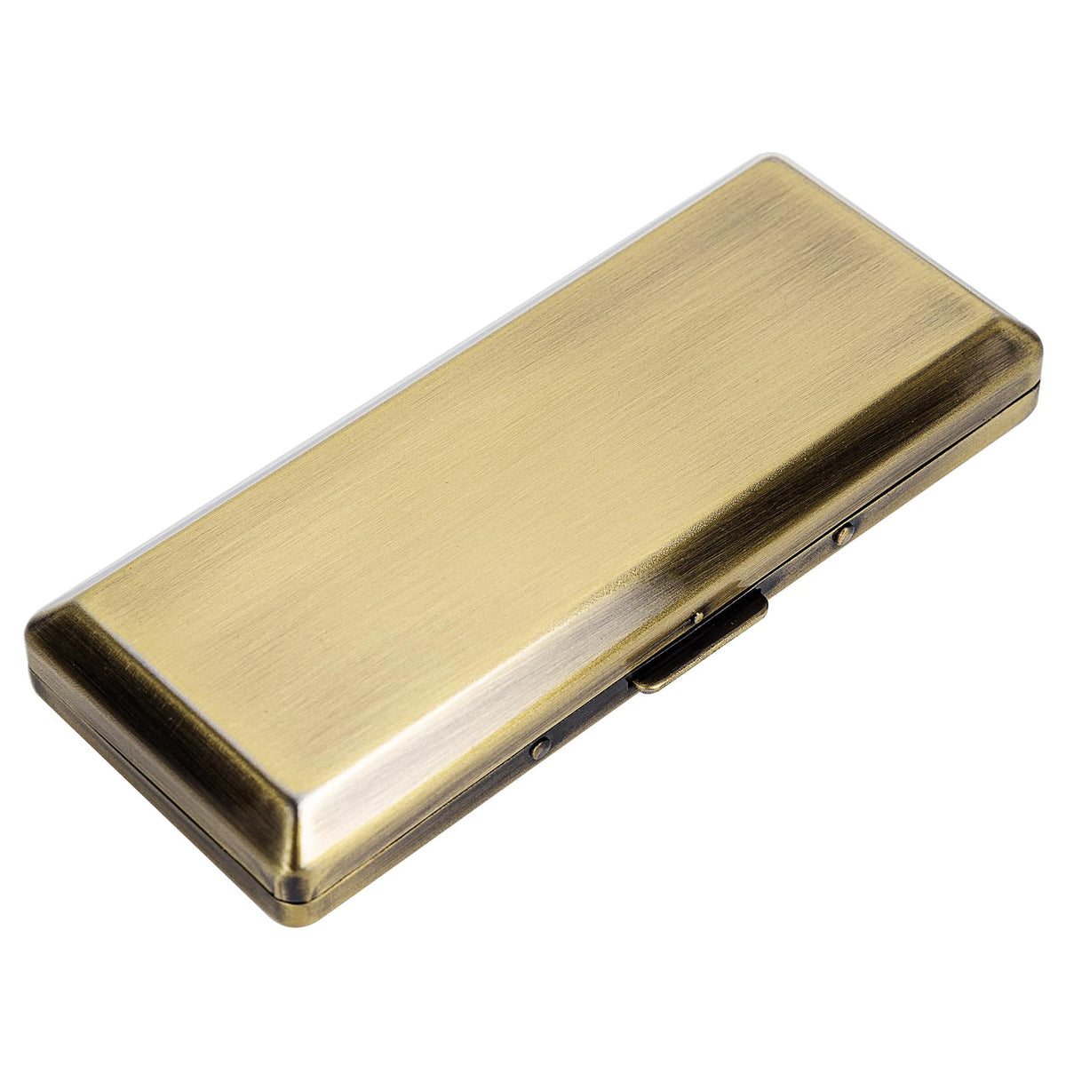 Stylish Design Retro Metal Cigarette Case -Double Sided Spring Clip Open Cigarette,Pocket Holder Credit Card Holder Protective Security Wallet for Men and Women,Holds 18-20 100mm (Vine Bronze)