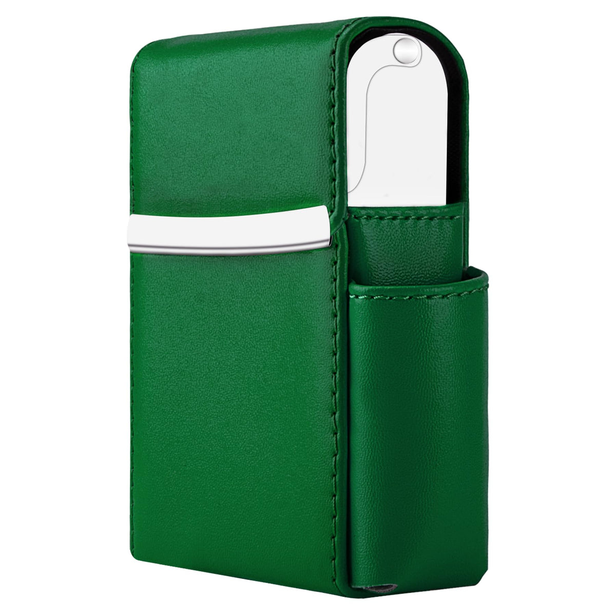PU Leather Sliding Cigarette Box Case with Lighter Holder and Belt Loop for Men and Women Unisex