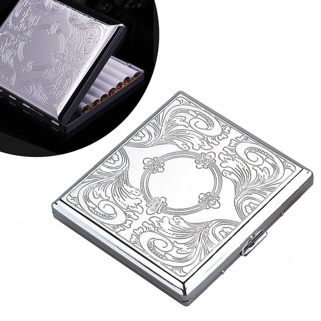 Metal Cigarette Case Box Holds 20 Cigarettes for 84mm