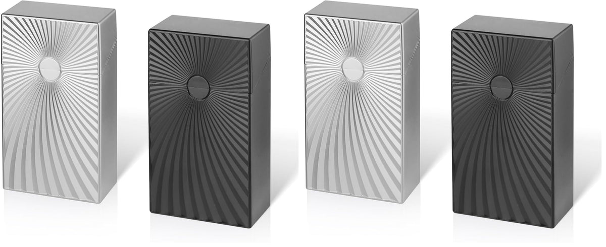 Cigarette Case Box 100mm Cigarettes 100’s Size Women and Men Perfect Roll Your Own Regular Cigs (2 Boxes (Pale Blue+Light Silver, 100mm)