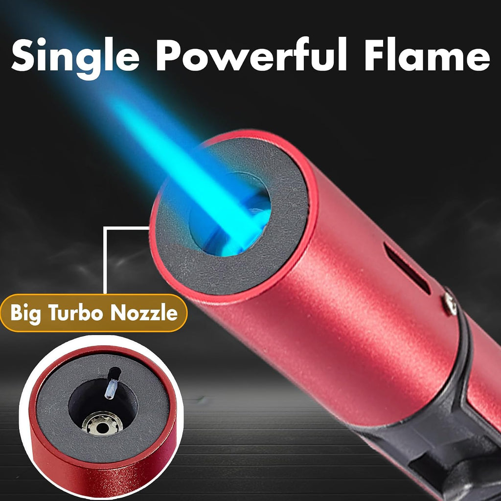Urgrette 2 Pack Butane Torch Lighter, 6-inch Refillable Pen Lighter Adjustable Jet Flame Butane Lighter for Grill BBQ Candle Camping (Gas Not Included) Raven & Ruby
