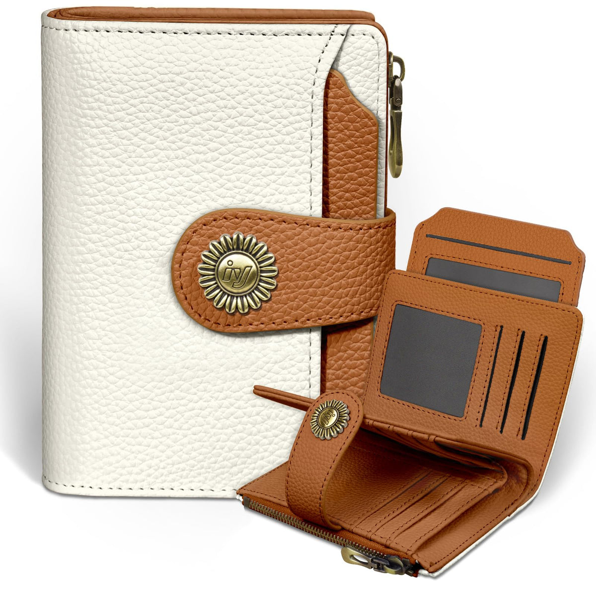 Icycay Cat Small Wallet Women RFID Blocking Bifold Cute Credit Card Holder