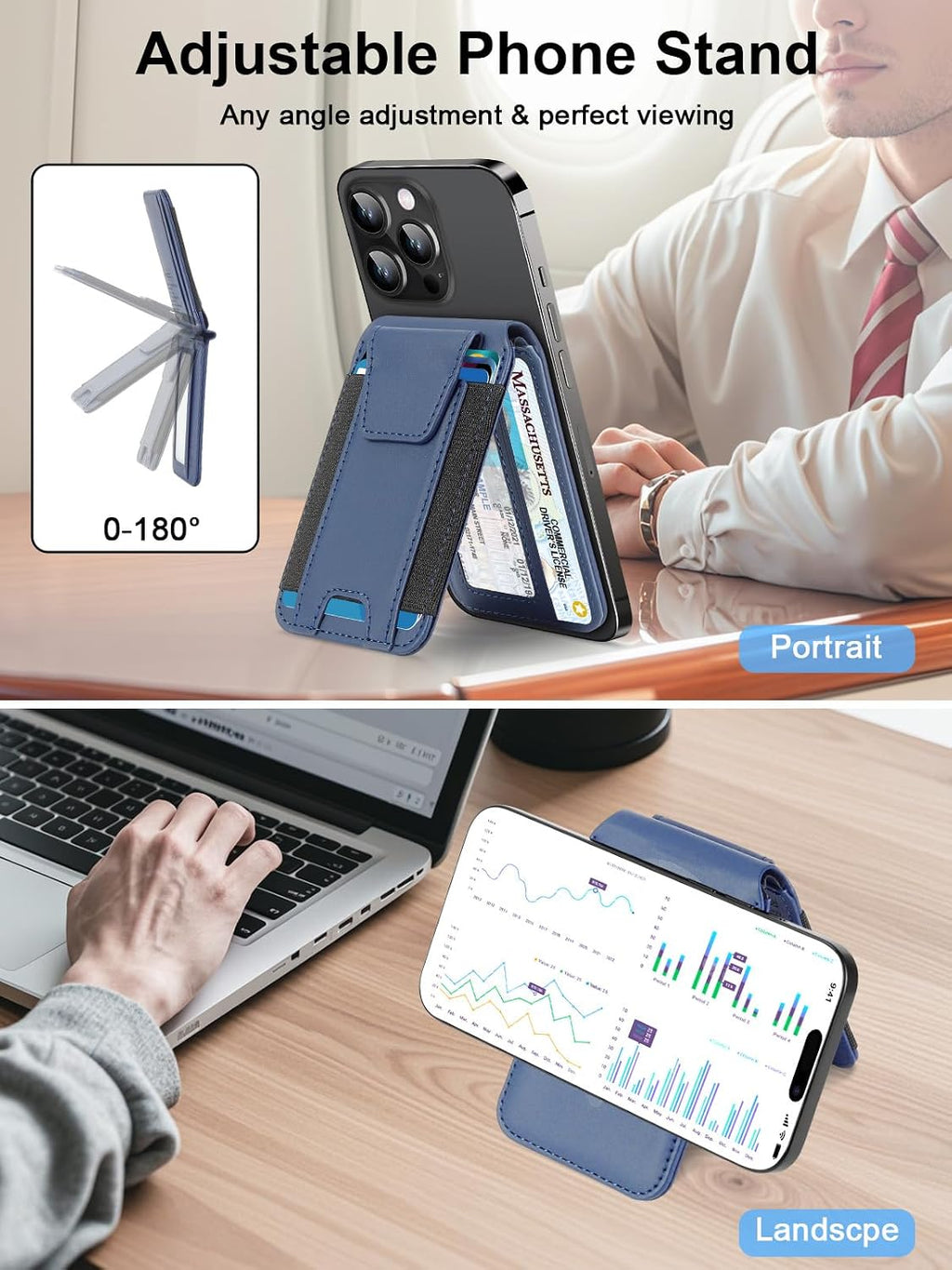 for MagSafe Wallet Works with Apple Find My, Strongest Magnetic Wallet