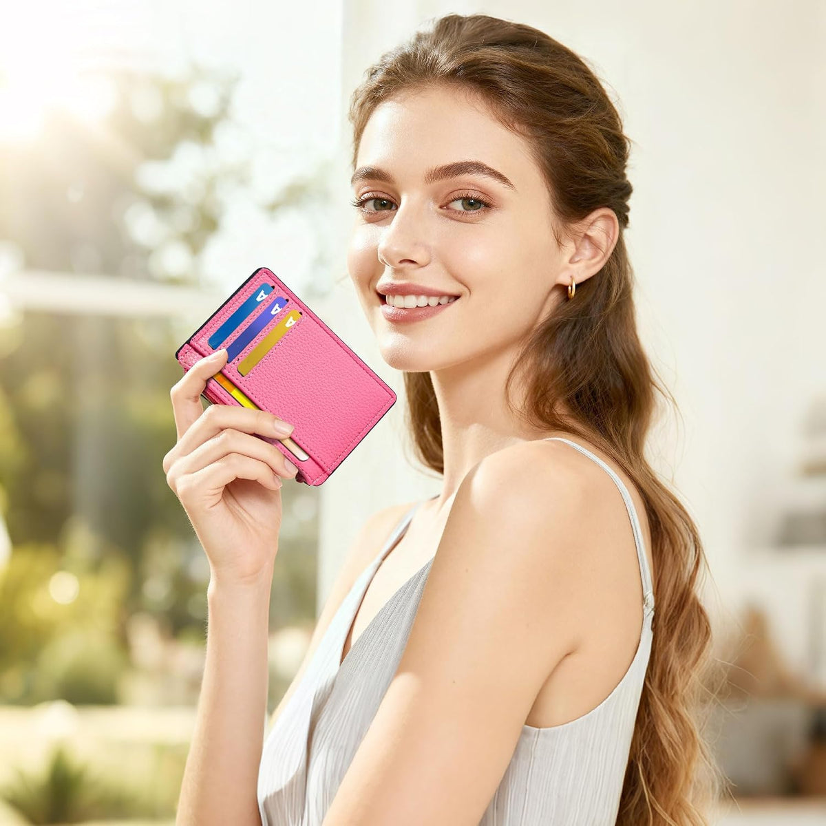 Tipmile Womens Credit Card Holder Wallet, Small Slim RFID Blocking Sleeve