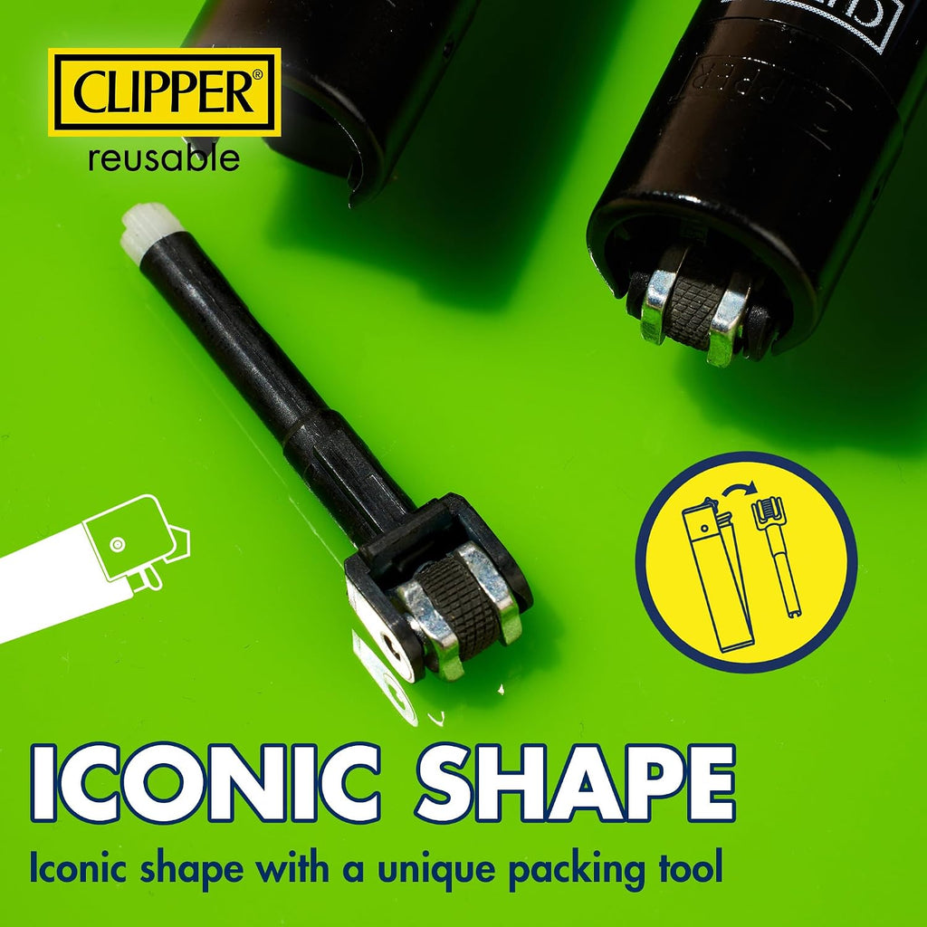 Clipper Classic Large Reusable Lighter, 9 Pack