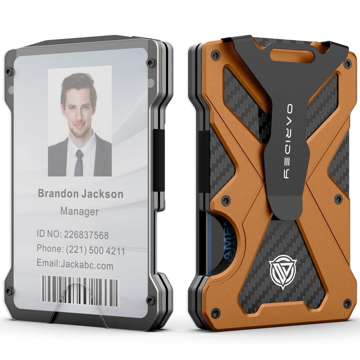 Oaridey Minimalist Wallet for Men with Clear ID Card Holder, RFID Blocking