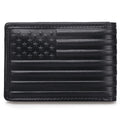 Pefiam Full Grain Leather Wallets for Men, Bifold Wallets for Men, Mens Leather Wallets with 12 Slots, RFID Blocking, Gifts for Men (USA Flag, Red)