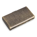 Retro Metal Cigarette Case-Double Sided Spring Clip Open Pocket Holder for 14 100mm Cigarettes Credit Card Holder Protective Security Wallet for Men and Women(Rose Golden)