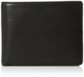 Perry Ellis Men's Park Avenue 100% Leather Wallet With Passcase, Bifold, Durable & Versatile, Black