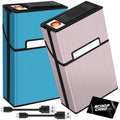 roygra Cigarette Case (2 Pack), Rechargeable Lighter and USB Charging Cable