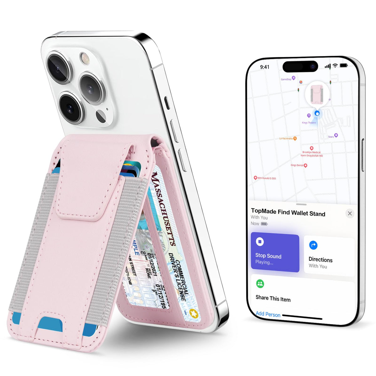 for MagSafe Wallet Works with Apple Find My, Strongest Magnetic Wallet