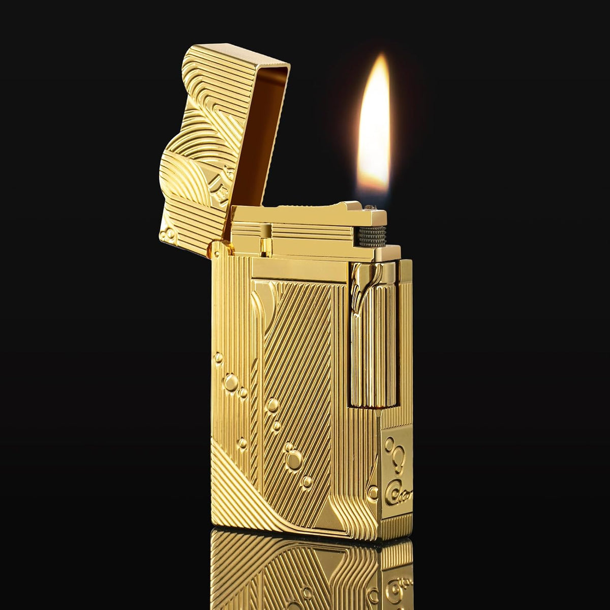 YUSUD One Piece Sanji Lighter - Vintage Trench Cool Lighters Fluid Refill, Antique Copper Lighter, Unique Table Lighter Gifts for Men Woman Dad (Fuel Not Included)