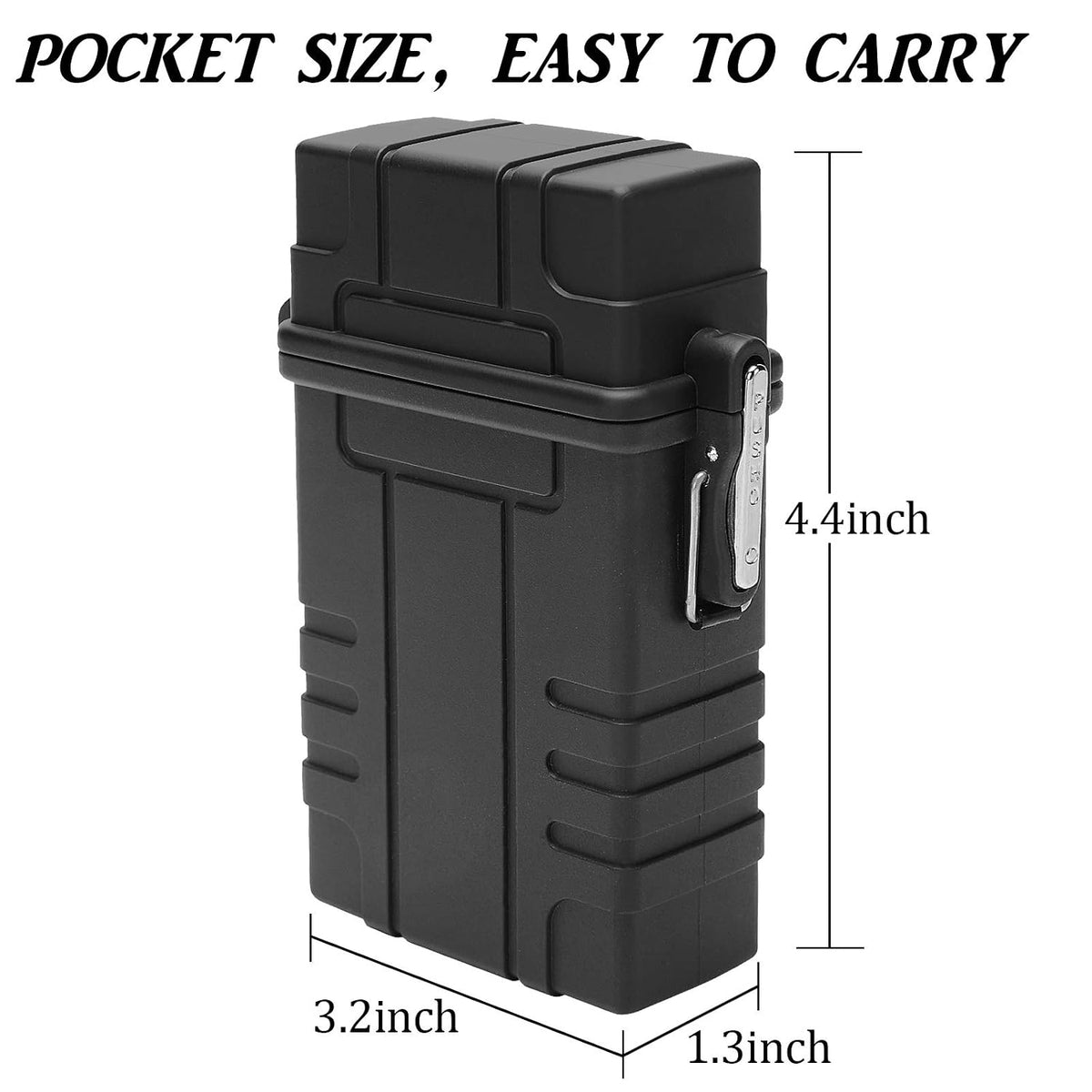 YUSUD Waterproof Cigarette Case, Cigarette Holder Case with Lighter, Large Cigarette Pack for 20pcs 84mm King Size, Cigarette Box for for Women Men, Outdoor Camping Travel Accessories