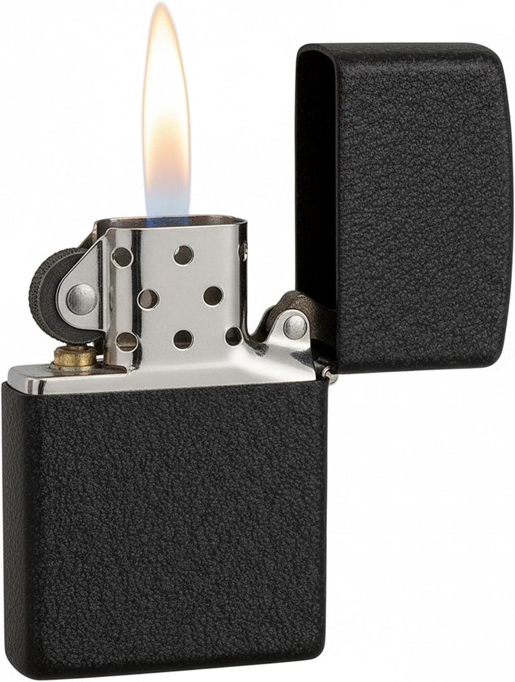Zippo Classic Black Crackle Pocket Lighter - Windproof & Refillable Flip-Top Metal Lighter - Everyday Use Pocket Lighters - Luxury Lighters Made in USA