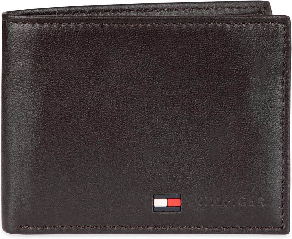 Tommy Hilfiger Men's Leather Orson RFID Bifold Wallet with Removable Passcase