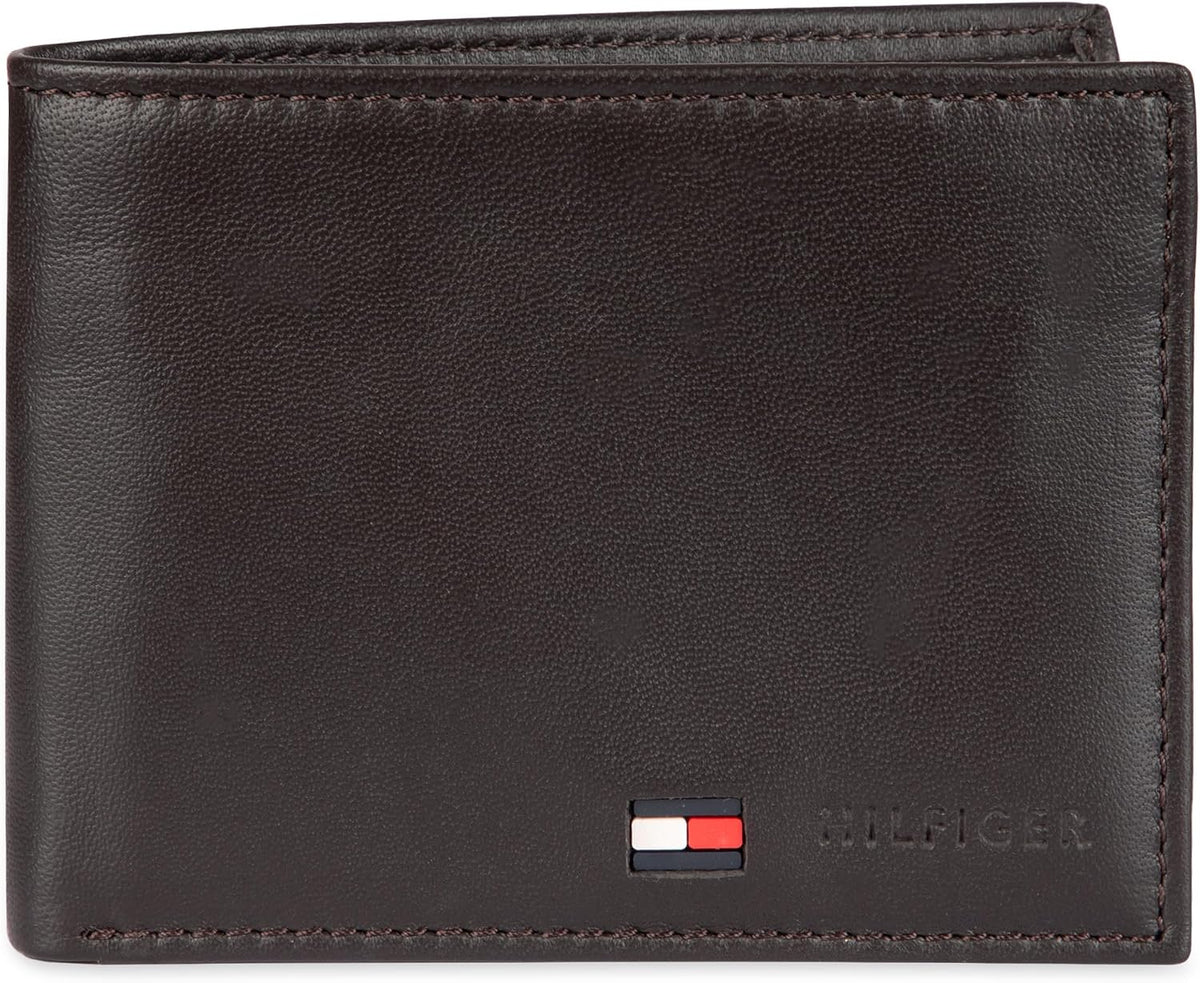 Tommy Hilfiger Men's Leather Orson RFID Bifold Wallet with Removable Passcase