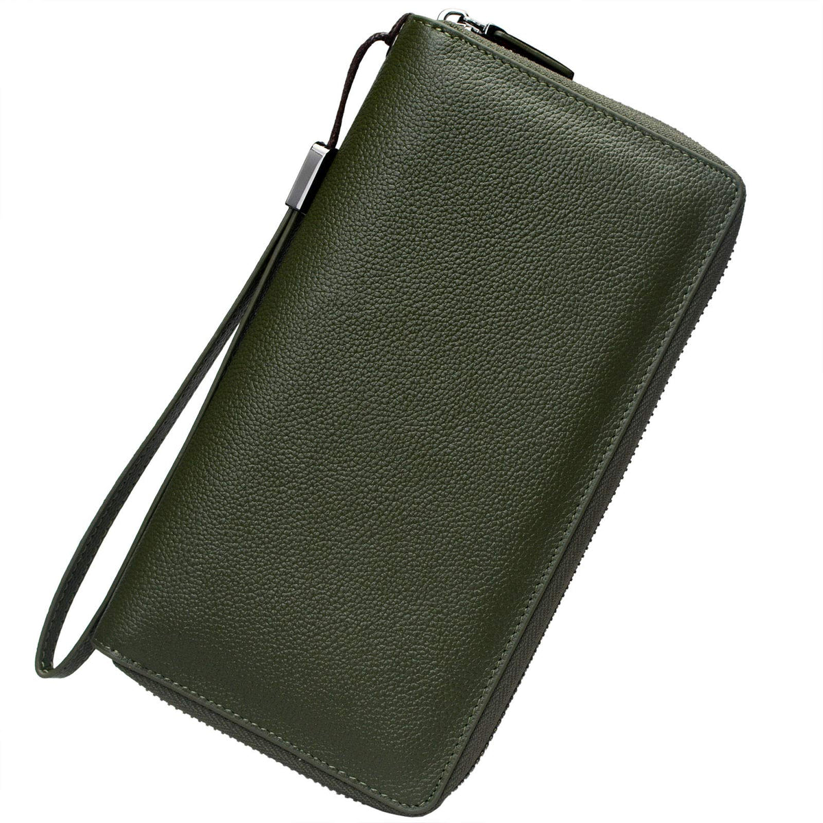 Bveyzi Women RFID Blocking Wallet Leather Zip Around Phone Clutch Large Capacity Ladies Travel Purse Wristlet