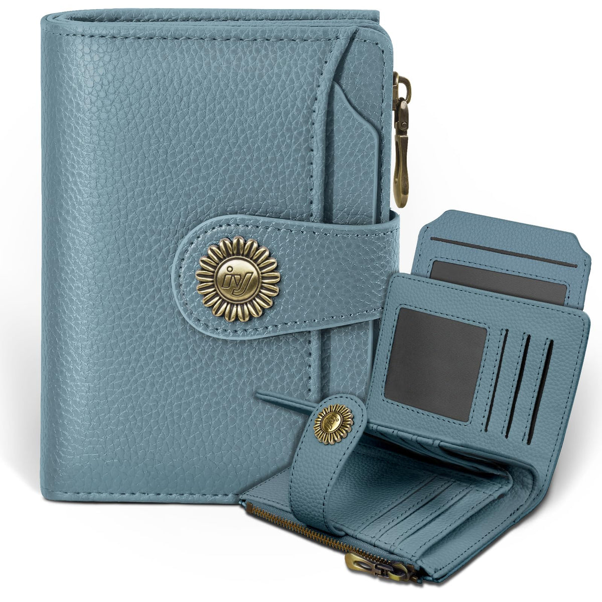 Icycay Cat Small Wallet Women RFID Blocking Bifold Cute Credit Card Holder
