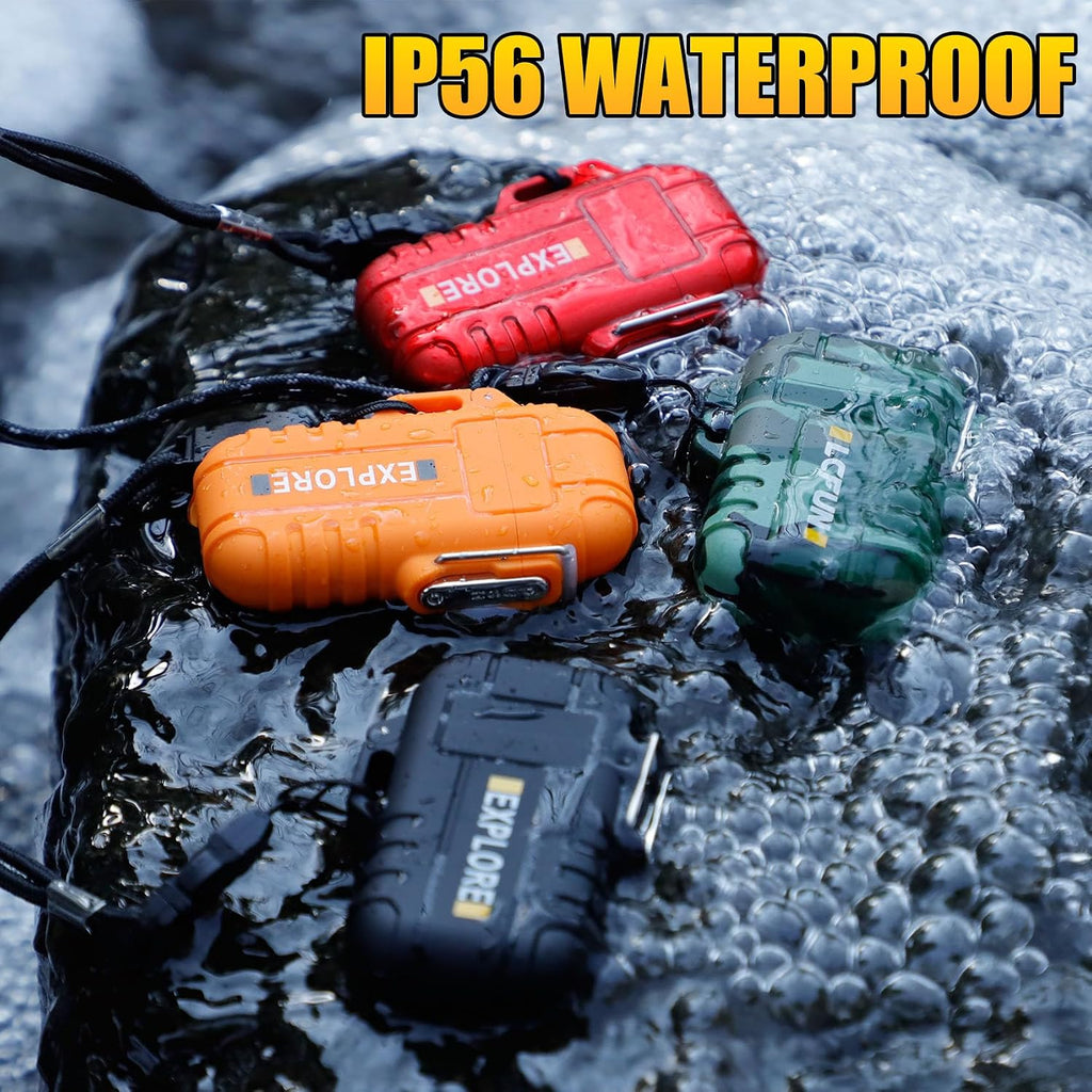 Electric Plasma Lighter, Torch Lighter, 2 Pack Outdoor Waterproof Matches