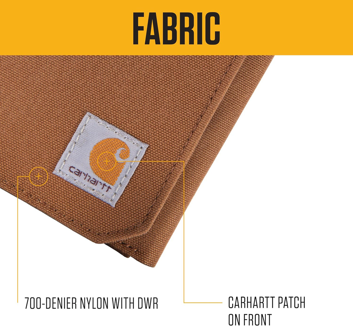 Carhartt Nylon Duck Trifold Wallet Carhartt Brown