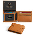 RUNBOX Wallet for Men -Slim Rfid Leather Mens Bifold Novelty Wallets 2 ID Window With Gift Box Men's Accessories