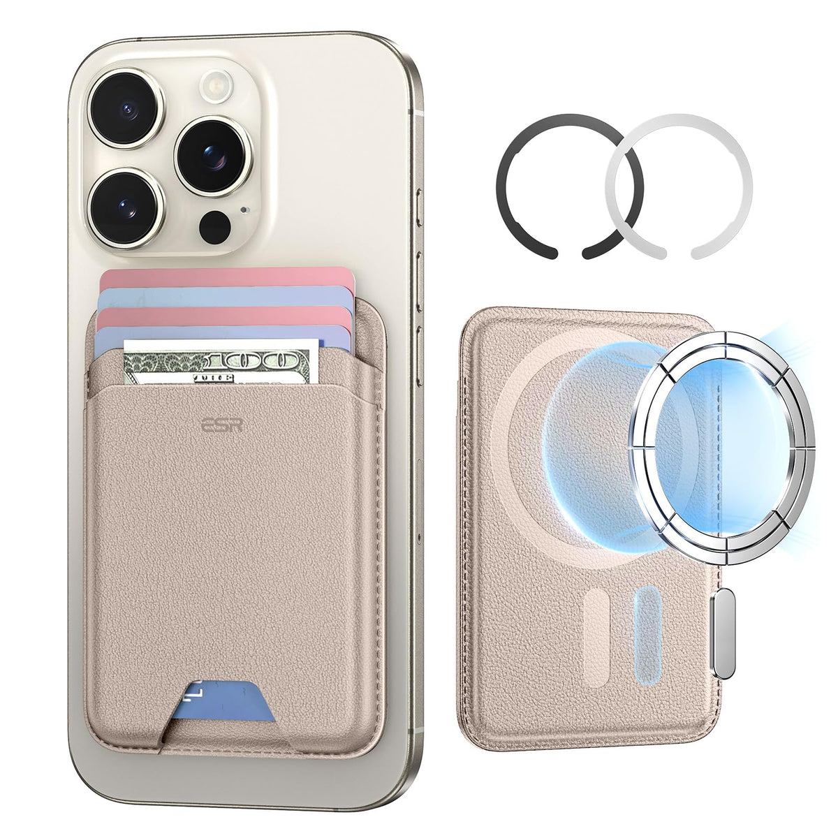 ESR for MagSafe Wallet, 5 Card Holder for Phone Case, RFID Blocking
