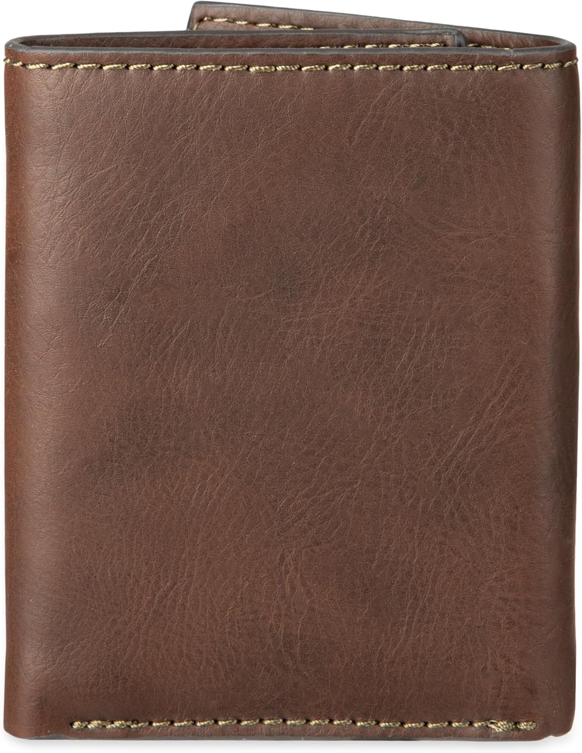 Levi's Men's Trifold Wallet-Sleek and Slim Includes Id Window and Credit Card Holder, Brown Stitch, One Size