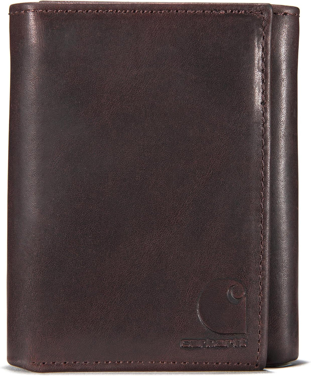 Carhartt Oil Tan Leather Trifold Wallet Brown
