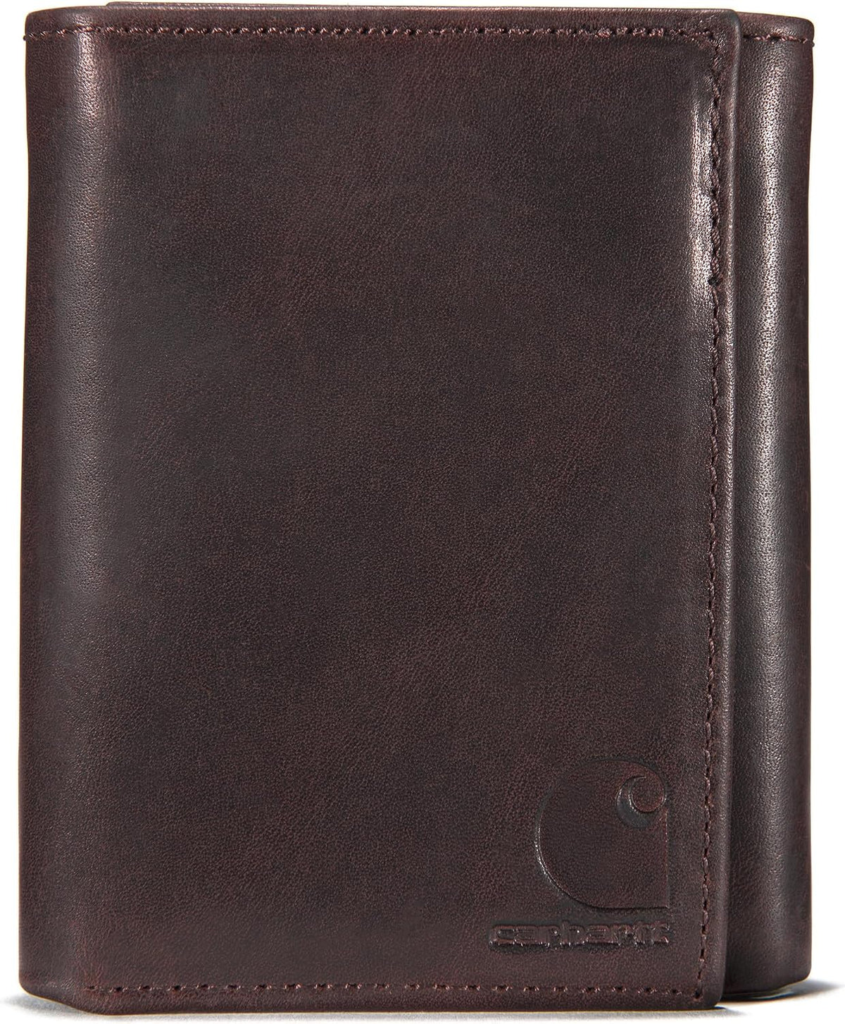 Carhartt Oil Tan Leather Trifold Wallet Brown