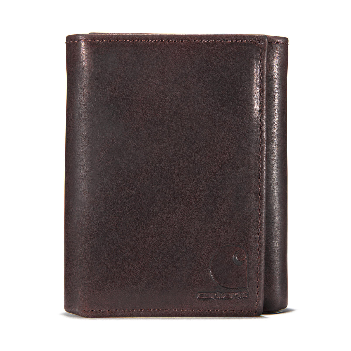 Carhartt Oil Tan Leather Trifold Wallet Brown