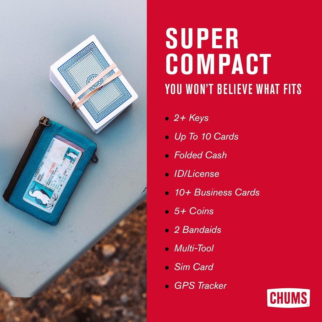 Chums Surfshorts Wallet - Minimalist Keychain Wallet for Men