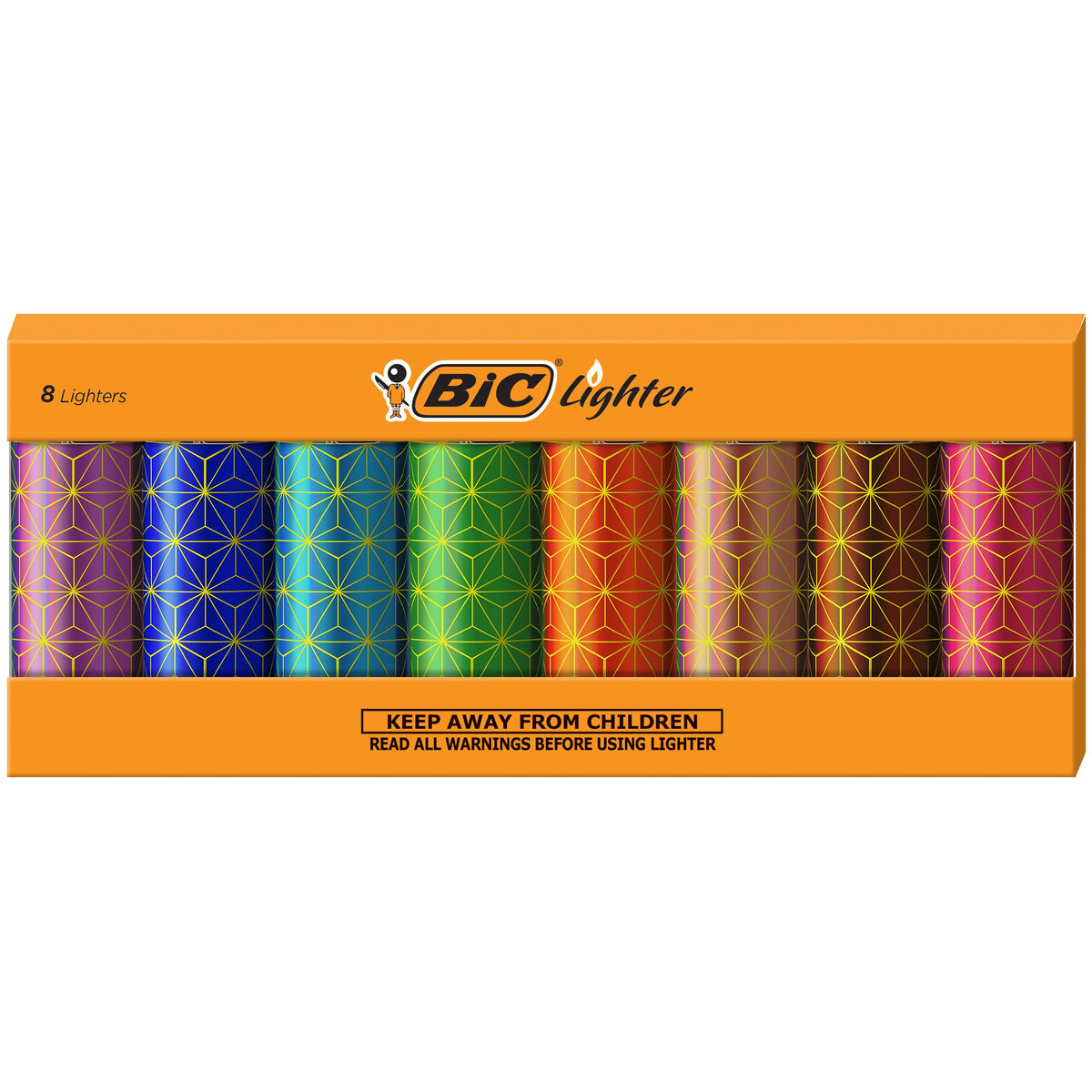 BIC Maxi Pocket Lighter, Special Edition Counterculture Series, 8 Count