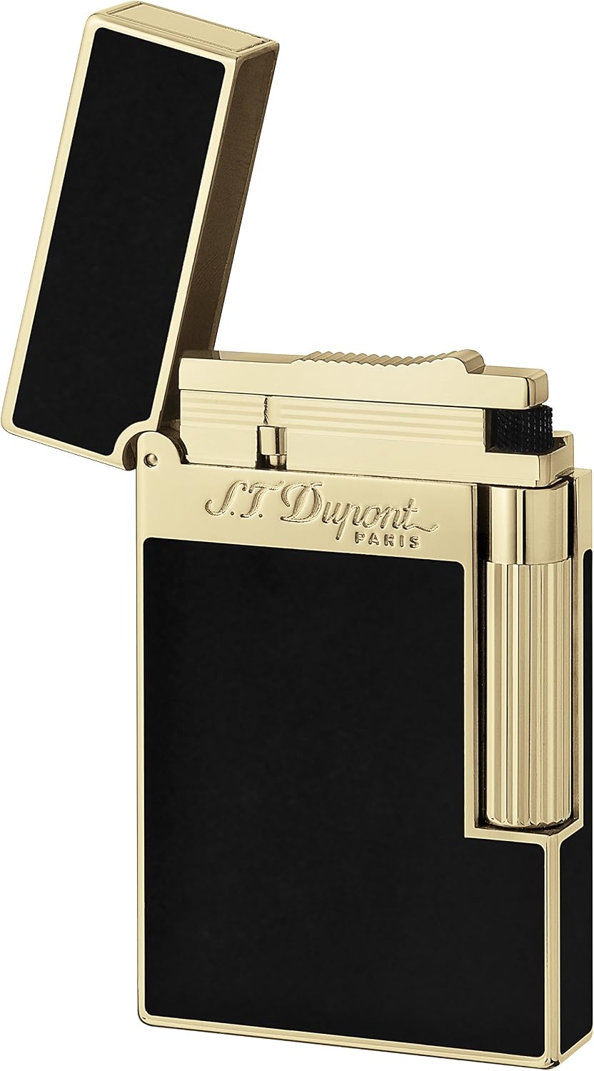 S.T. Dupont Ligne 2 Lacquer Lighter - Black/Gold 16884