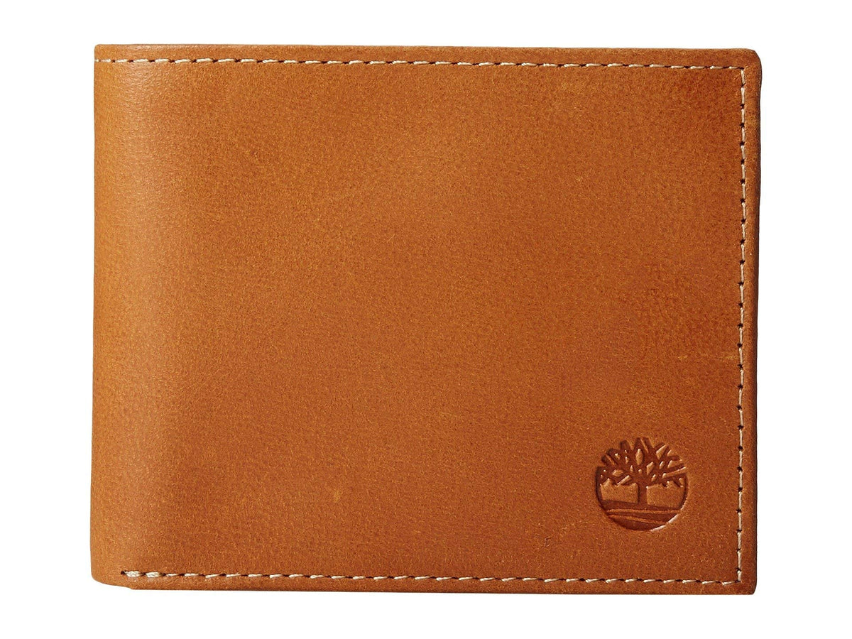 Timberland Men's Leather Wallet With Attached Flip Pocket