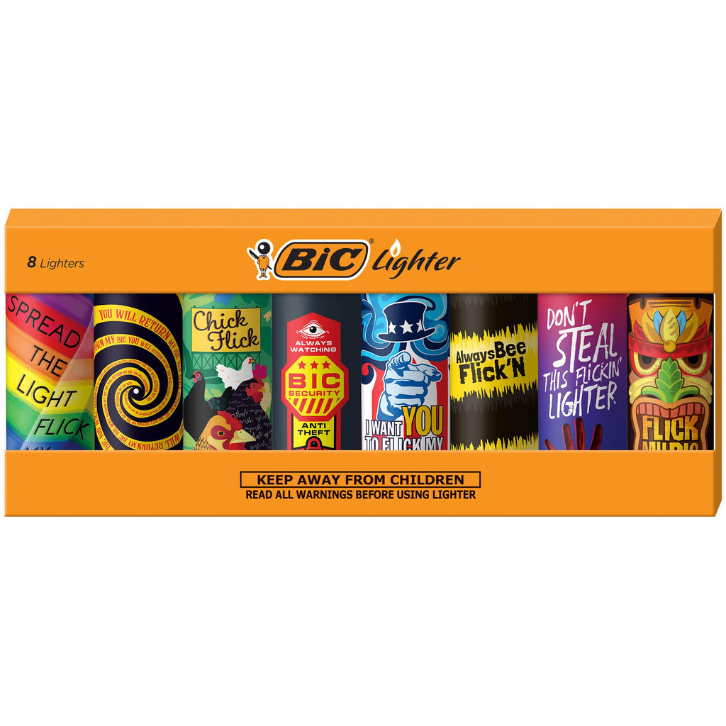 BIC Maxi Pocket Lighter, Special Edition Pickle Collection, 6 Count