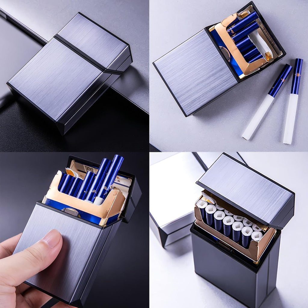 4 Pack Aluminum Cigarette Case 85mm Metal Hard Box Holder for Men Women