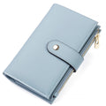 yiijay Women's Wallets RFID Blocking Leather Trifold Clutch Wallet Credit Card Holder Ladies Travel Wallet Purse with Passport/Pen Holder