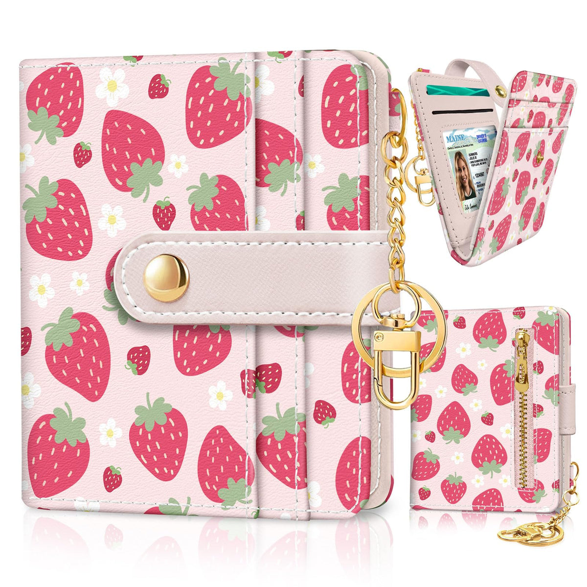 Jogjam Black Cat Floral Rfid Women Wallet, Small Slim Credit Card Holder
